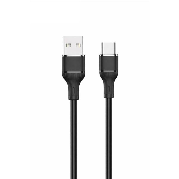 LOGILINK USB TO TYPE C SILICONE FAST CHARGING DATA CABLE 1M (1 YEAR WARRANTY) BLACK