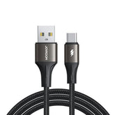 JOYROOM S-A25 LIGHT-SPEED SERIES 3A FAST CHARGING DATA CABLE (USB-A TO TYPE-C) 2M-BLACK