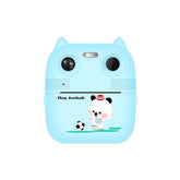 D8S CHILDRENS TIME FRONT/BACK REAR HD DIGITAL THERMAL PRINT CAMERA 1080P 48MP BLUE