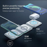 3 IN 1 15W FAST WIRELESS MAGNETIC CHARGING PAD FOR IPHONE, AIRPODS, SMARTWATCH