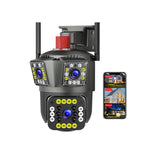 SPEED-X PTZ (SPZ-803) 3 CAMERA LENS WIFI OUTDOOR 6MP COLOR NIGHT VISION WITH V380 PRO APP