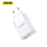 ASPOR GAN CHARGER A851 65W QC3.0 WALL CHARGER MULTI PORT USB