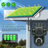 SPEEDX CA-WC013 PTZ SOLAR OUTDOOR 8MP DUAL LENS CAMERA PAN TILT PIR MOTION DETECTION WITH V380 PRO APP