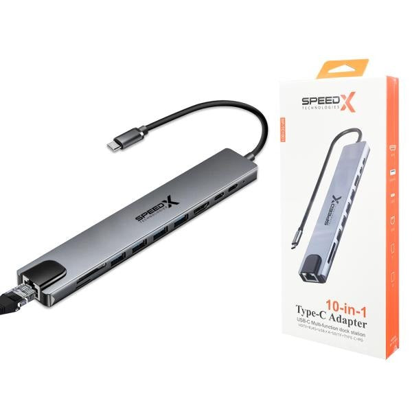 SPEED-X 10 in 1 MULTI PORT Type C HDMI 4K CONVERTER
