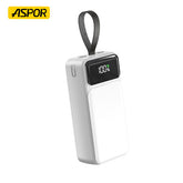 ASPOR A317 22.5W 30000MAH FAST CHARGING POWER BANK WITH 3 CABLES WHITE