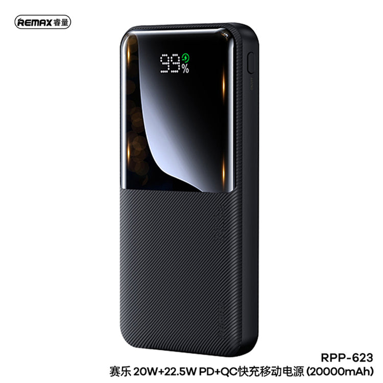 Remax Rpp-623 Power Bank 20000mah 20w+22.5w Pd+Qc Black