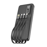 ASPOR A300 POWER BANK ORIGINAL 10000MAH LI-POLYMER BATTERY 4 IN1 POWER BANK BLACK