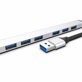 7 PORT USB 3.0 ULTRA SLIM PORTABLE HUB ALUMINUM ALLOY