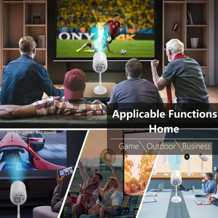 TS-6 YJMOYE PORTABLE PROJECTOR 2GB+16GB ANDROID11.0 SMART HD 4K MINI PROJECTORS GIMBAL COMES WITH HIDDEN LIFT