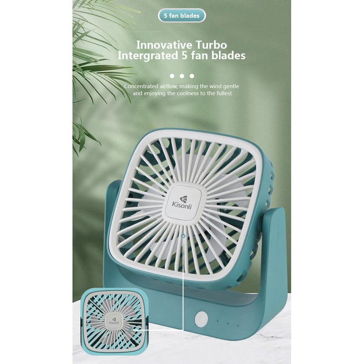 KISONLI F102 PORTABLE DESKTOP SILENCE FAN RECHARGEABLE