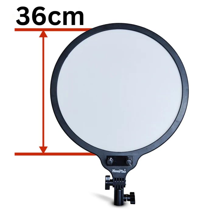 NEEPHO 36CM LED SOFT RING LIGHT WITH 360 ROTATING PAN TILT