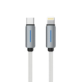 LOGILINK TYPE C TO LIGHTNING NYLON FAST CHARGING DATA CABLE WITH LIGHT 1M (1 YEAR WARRANTY) WHITE