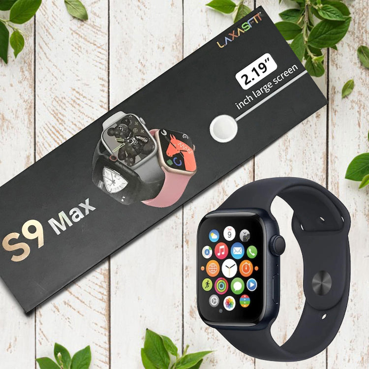 S9 Max 2.19 INCH Display Series 9 SMART WATCH (LAXASFIT APP) BLACK