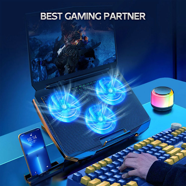F2 PLUS COOLCOLD GAMING COOLER 3 BIG FANS COOLING PAD FOR 10-15.6