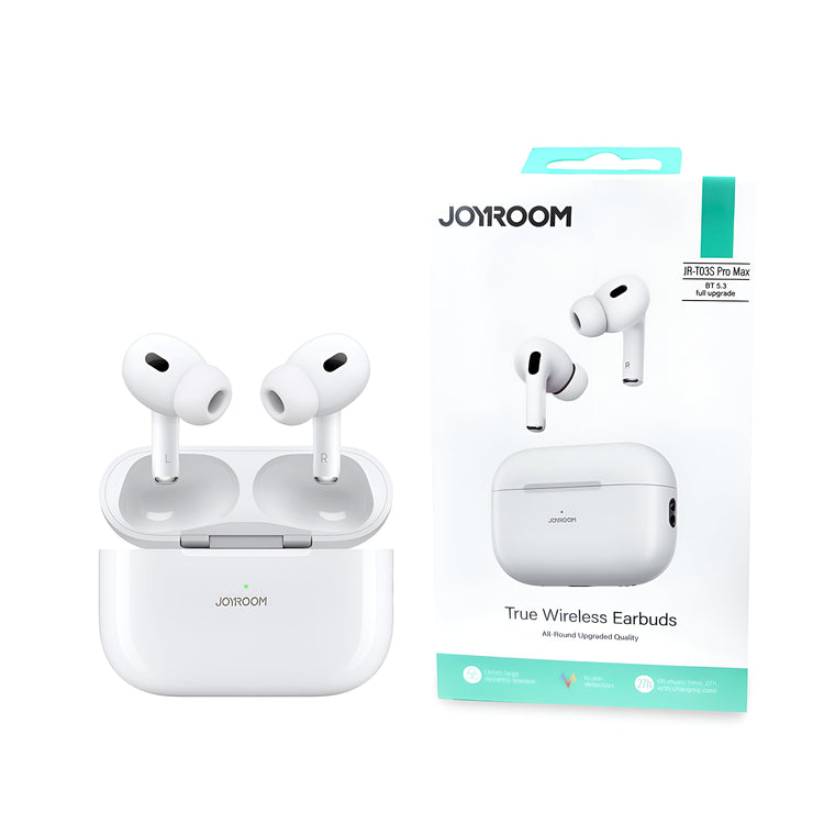 JOYROOM JR-T03S PRO MAX TRUE WITH POP UP WINDOWS WIRELESS EARBUDS ORIGINAL WHITE