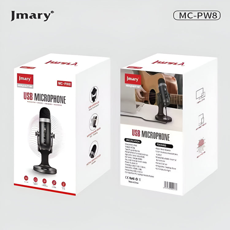 Jmary Mc-pw8 Professional Usb Microphone For Podcasting With Noise Reduction