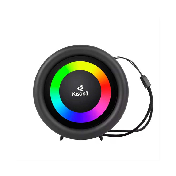 KISONLI S16 TWS DJ POWERED PORTABLE MINI FM RADIO SPEAKER WITH SOFT CORD HANDLE