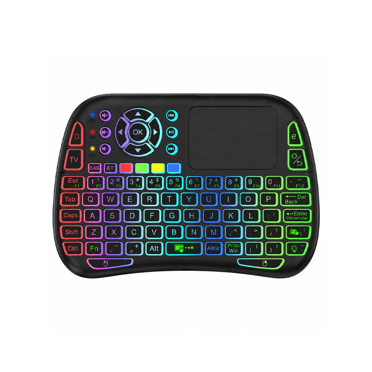 M9 BLUETOOTH MINI WIRELESS KEYBOARD 7 BACKLIT 2.4G AIR MOUSE REMOTE TOUCHPAD