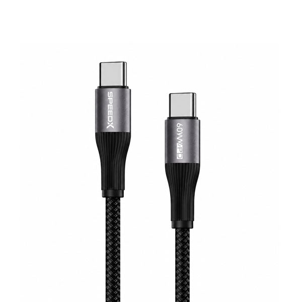 SPEED-X SX-D21C 60W USB-C to USB-C BRAIDED FAST CHARGING CABLE 1M