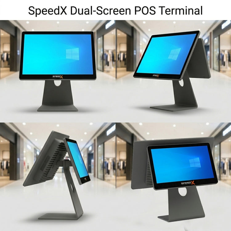 SPEED-X SX-PT1568 DUAL DISPLAY CORE I5 ALL-IN-ONE POS SYSTEM