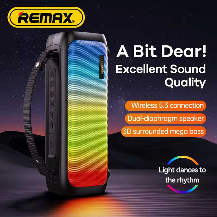 REMAX RB-M67 PORTABLE SUPER BASS WIRELESS SPEAKER WITH RGB LIGHTS