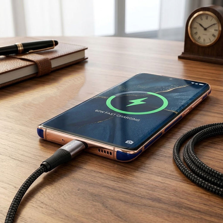 SPEED-X SX-D21C 60W USB-C to USB-C BRAIDED FAST CHARGING CABLE 1M