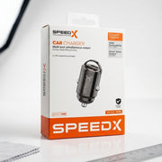 SPEED-X SX-C41 MINI 48W PD + QC DUAL-PORT ALUMINIUM CAR CHARGER