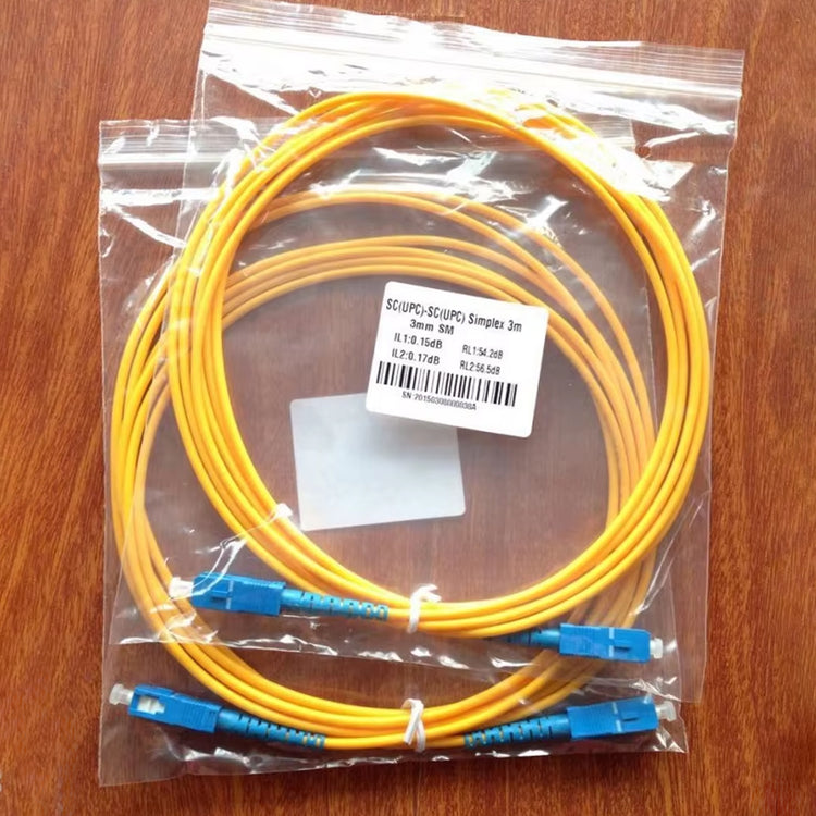 FIBER PATCHCORD SC/UPC SM DUPLEX DUAL CORE OPTICAL CABLE 3M