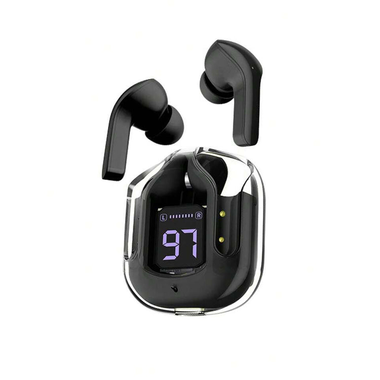 AIR 31 TWS ORIGINAL WITH BIG PACKING TRANSPARENT EARBUDS BLUETOOTH 5.3V Black