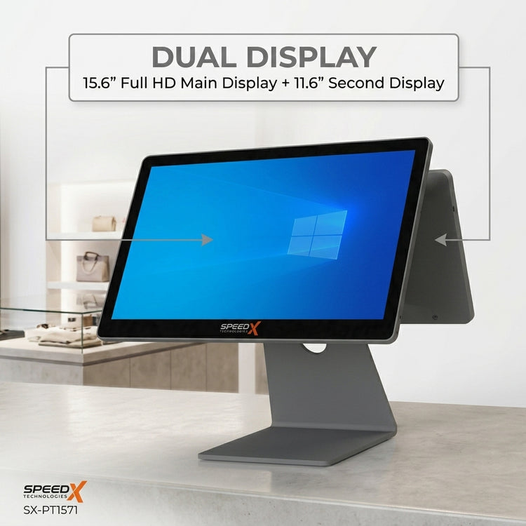 SPEEDX SX-PT1571 DUAL DISPLAY CORE I7 ALL-IN-ONE POS SYSTEM