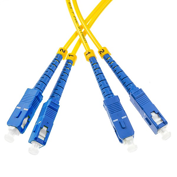 FIBER PATCHCORD SC/UPC SM DUPLEX DUAL CORE OPTICAL CABLE 5M