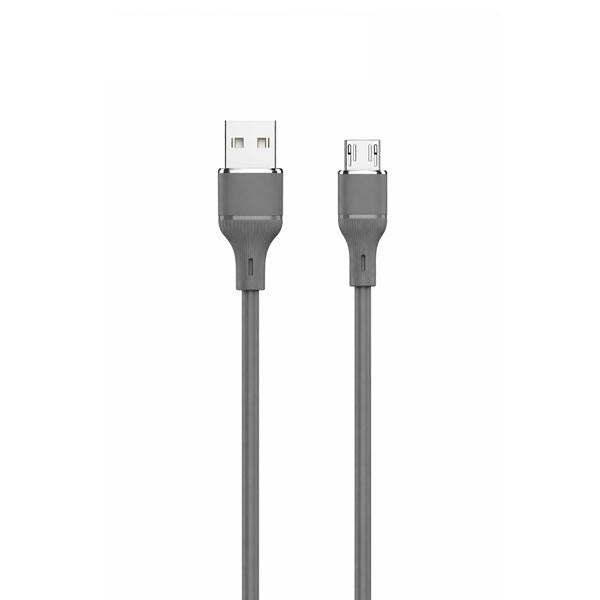 LOGILINK USB TO MICRO SILICONE FAST CHARGING DATA CABLE 1M (1 YEAR WARRANTY) GREY