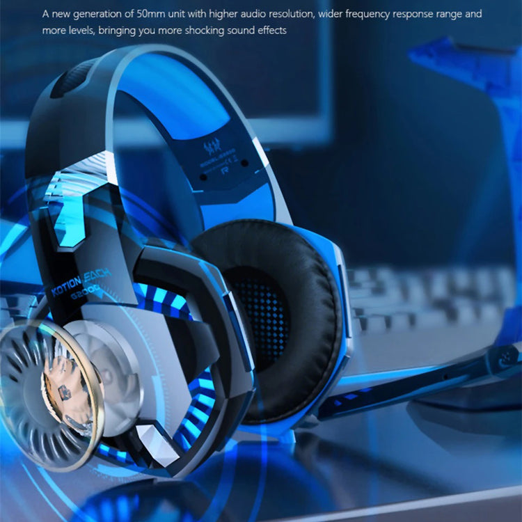 KOTION EACH-G2000 STEREO GAMING HEADSET DEEP BASS COMPUTER GAMING WIRED HEADPHONE WITH LED LIGHT & MIC