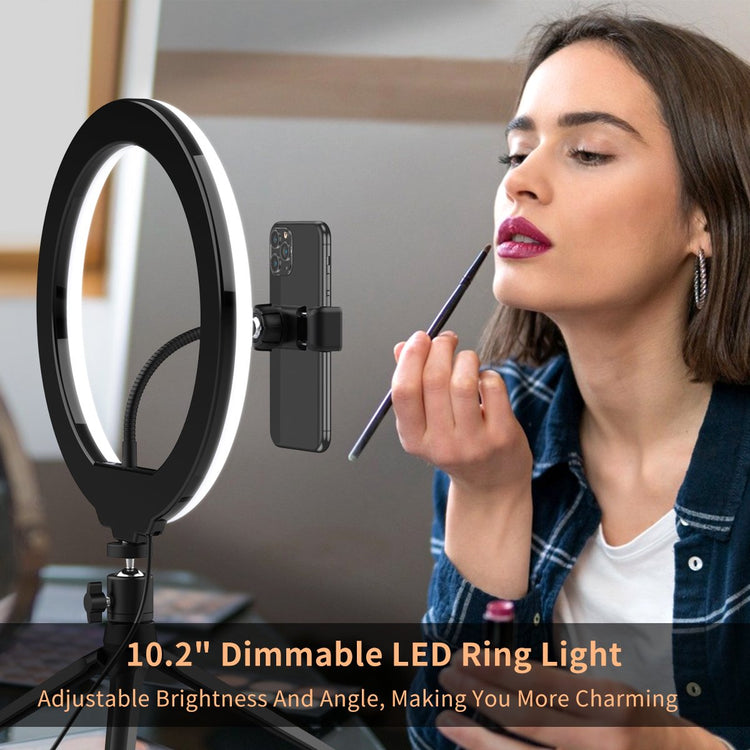 26CM LED STUDIO CAMERA RING LIGHT PHOTOGRAPHY WITH MOBILE HOLDER