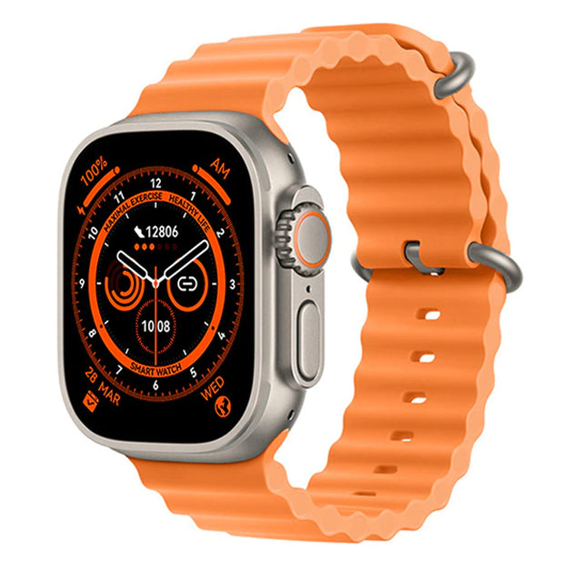 X8 Ultra Smartwatch 49MM with Bluetooth Calling WITH Wearfit Pro App ORANGE