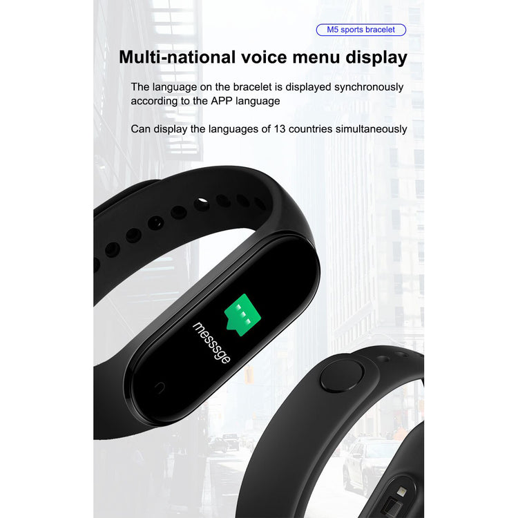 NEW M5 Band Sport Wristband Blood Pressure Monitor Heart Rate For Android And IOS WITH FITPRO APP