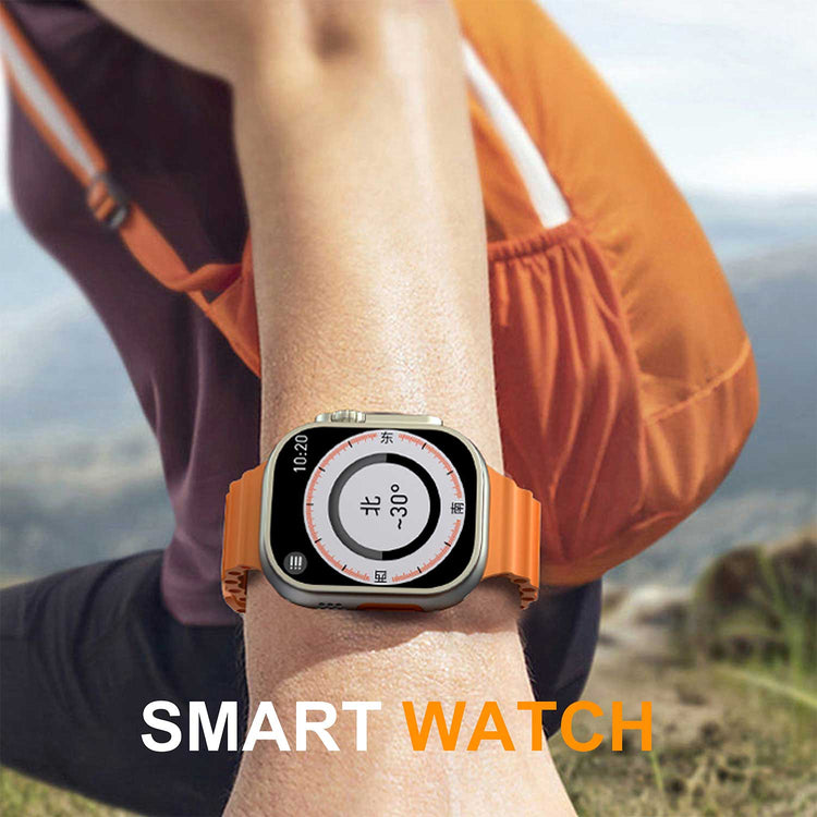 ULTRA V2 NEW FASHION 2.2 LARGE SCREEN WITH 4 STRAPS SMART WATCH WITH WearFit Pro APP ORANGE