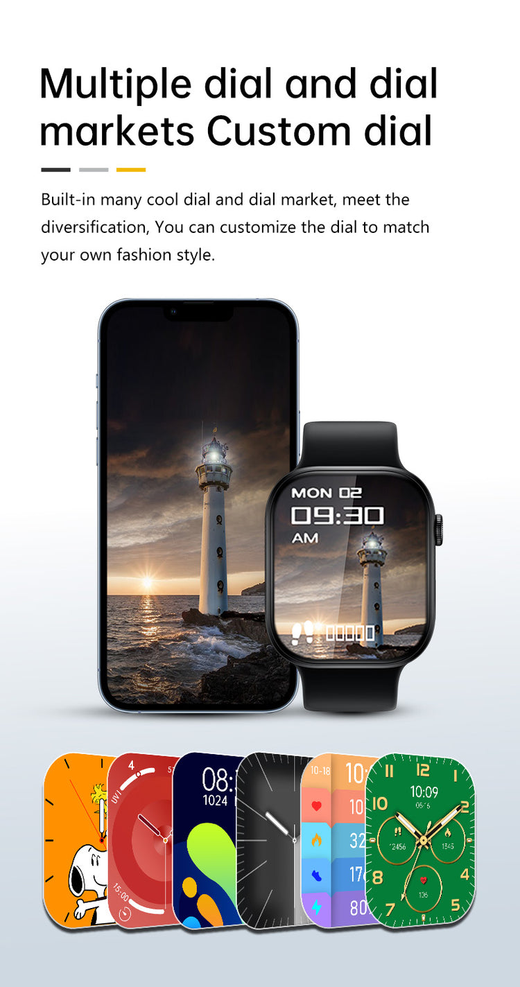 JSS-700 Pro Max Dual Smart Watch With 7 Straps + 1 Silicone Case Bluetooth Call Heart Rate Monitor (Dual Dial BLACK+GOLD) WITH HRYFINE APP
