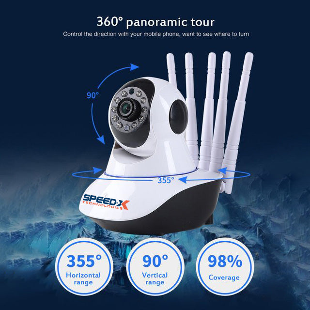 New SPEED-X 5 Antenna CA-Q5-5 Night Vision Camera 2MP 1080P Full HD with V380 Pro App