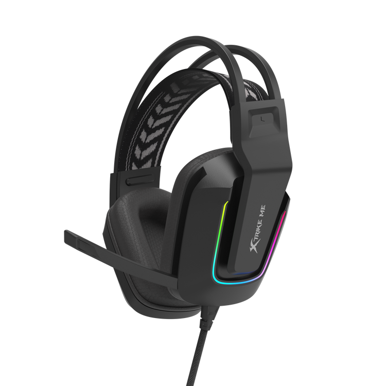 XTRIKE ME GH712 RGB GAMING HEADSET WITH NOISE REDUCTION MICROPHONE BLACK