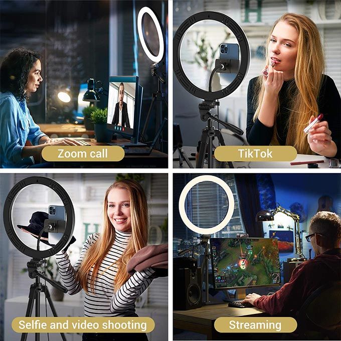 MJ33CM RGB LED STUDIO CAMERA RING LIGHT PHOTOGRAPHY WITH MOBILE HOLDER