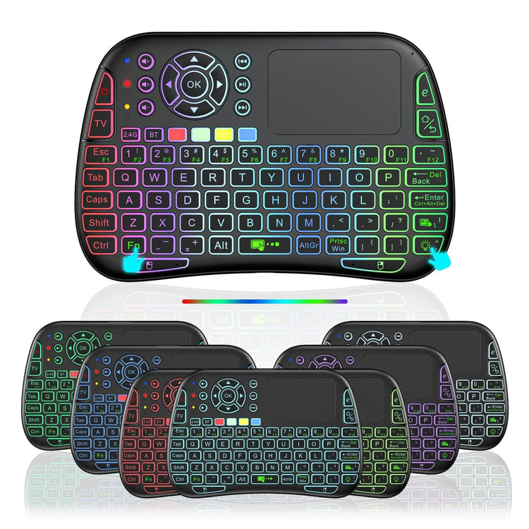 M9 BLUETOOTH MINI WIRELESS KEYBOARD 7 BACKLIT 2.4G AIR MOUSE REMOTE TOUCHPAD