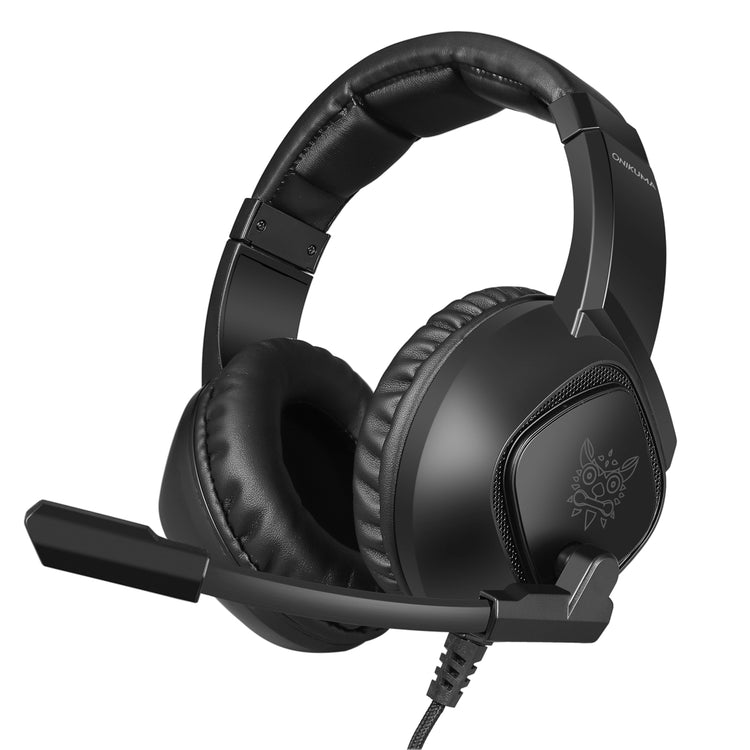 ONIKUMA K19 RGB WIRED STEREO GAMING HEADSET TRUE NOISE CANCELLATION, USB+3.5MM AUDIO PLUG FOR PS4/PC/XBOX ONE CONTROLLER/LAPTOP, BLACK