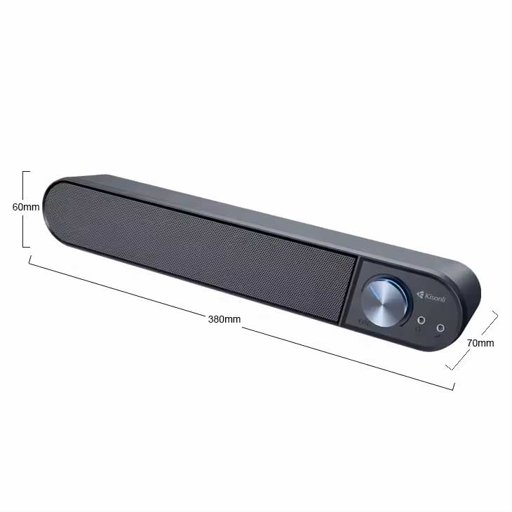 KISONLI I-580 PLUS HOME THEATER USB SOUNDBAR SPEAKER SYSTEM WITH HEADSET AND MICROPHONE JACK