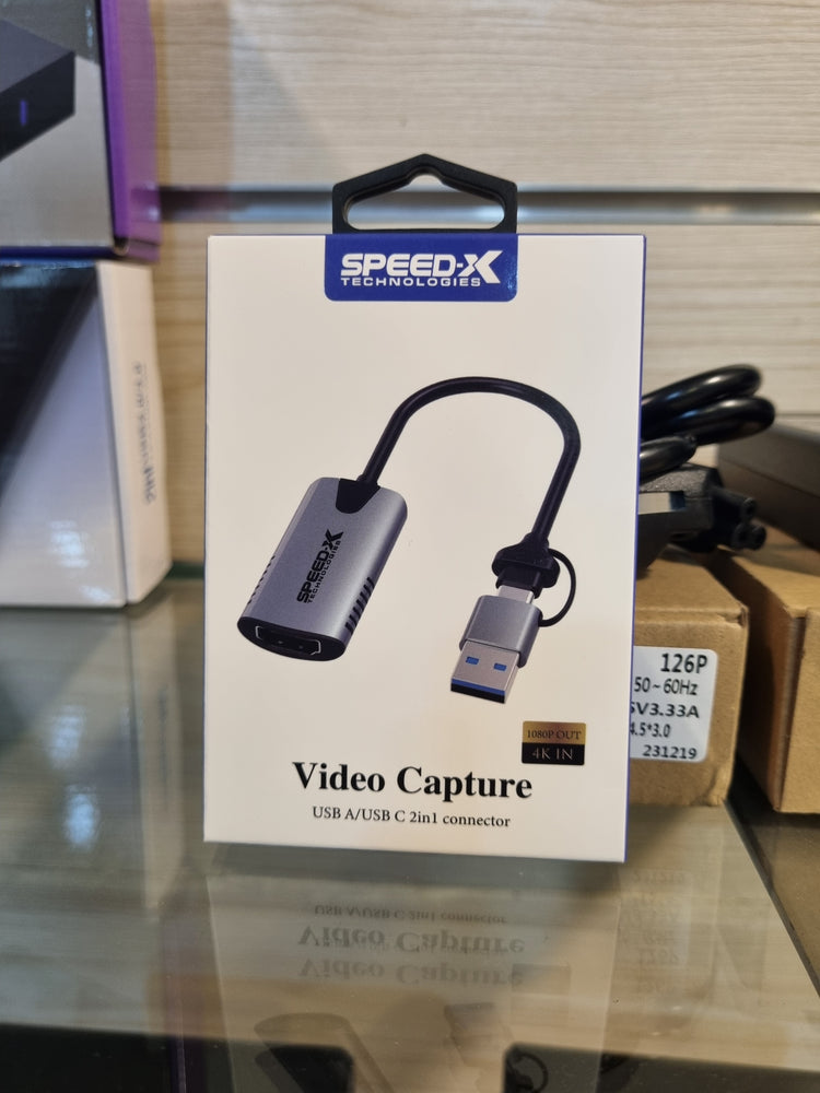 SPEED-X VIDEO CAPTURE USB A/USB C 2in1 TO HDMI CONNECTOR