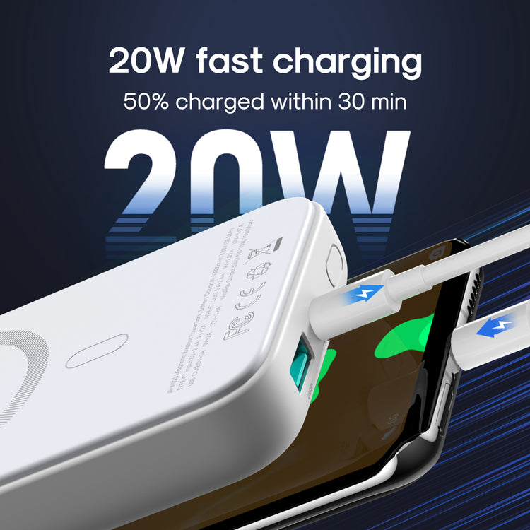 Joyroom Jr-w020 20w Wireless Power Bank 10000mah Black