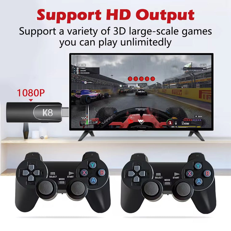 New K8 64gb Game Stick 4k Hd Video 40000+ Games 40+emulators