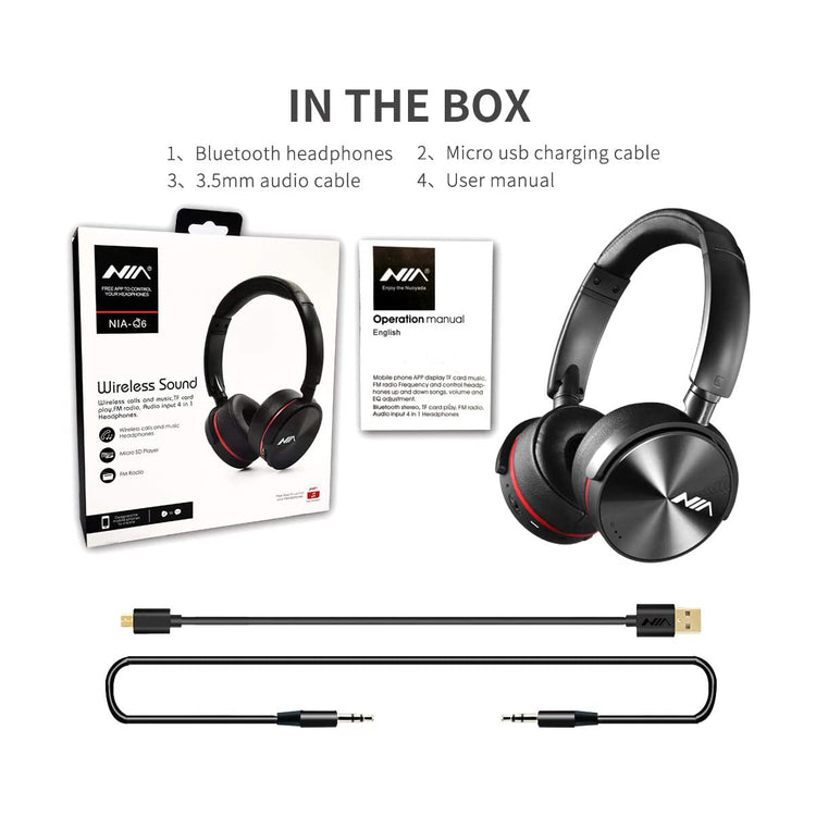 NIA Q6 BLUETOOTH WIRELESS HEADPHONE