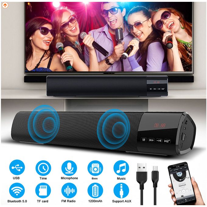 Kisonli Wireless Bluetooth Clock Speaker LED-800