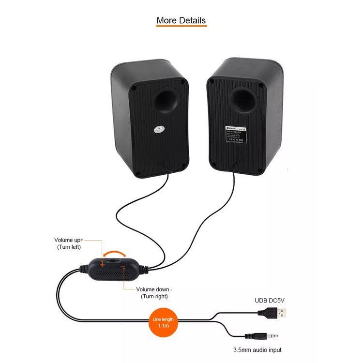 KISONLI MULTIMEDIA USB LOUDSPEAKER KS-07